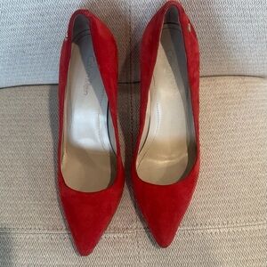 Calvin Klein Red Suede Heels